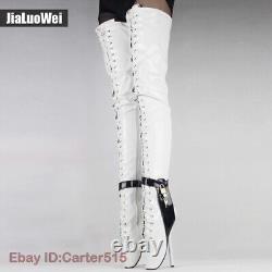 18cm Super High Heel Over Knee Ballet Boots Sexy Womens Mens Shoes Plus Size