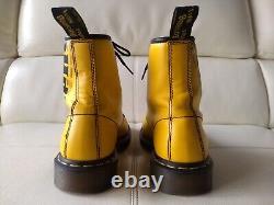 #3 Doc Dr Martens Yellow Logo Boots Smooth Leather Rare Unisex Size 6uk Usw8 M7