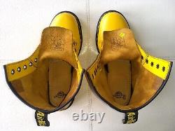 #3 Doc Dr Martens Yellow Logo Boots Smooth Leather Rare Unisex Size 6uk Usw8 M7