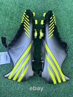 Adidas Mens Predator LZ TRX FG V20976 Black Yellow Soccer Cleats Boots Size 12