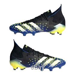 Adidas PREDATOR FREAK. 1 FG Boots Core Black Solar Yellow FY0743 Men Size 7.5 New