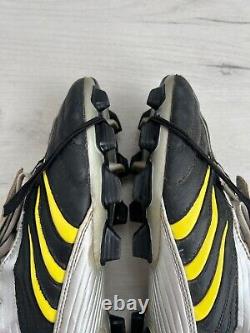 Adidas Predator Absolion FG Black Yellow Leather Football Soccer Cleats Boots