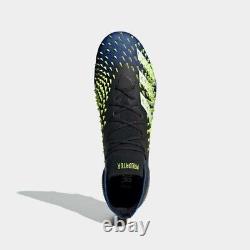 Adidas Predator Freak. 1 Firm Ground Boots FY0743 Men Shoes Black Solar Yellow