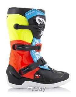 Alpinestars Black/YellowithRed Youth Tech 3 Boots (Boys Size 6) 2014018-1538-6