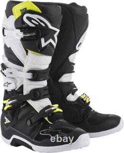 Alpinestars MX/Motocross TECH 7 Boots (Black/White/Flo Yellow) 16