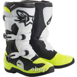 Alpinestars MX/Motocross Youth TECH 3S Boots (Black/White/Flo Yellow) 4