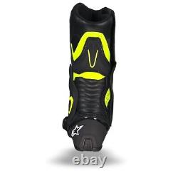 Alpinestars SMX-6 V2 Black Yellow Fluo Motorcycle Boots New! Fast Shipping