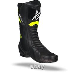 Alpinestars SMX-6 V2 Black Yellow Fluo Motorcycle Boots New! Fast Shipping