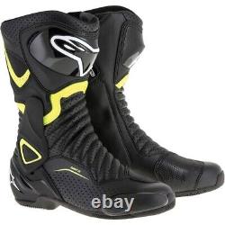 Alpinestars SMX-6 V2 Vented Street Boots-Black/Yellow Fluo (Size 49) 3404-1150