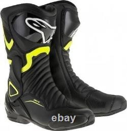 Alpinestars SMX 6 v2 Motorcycle Boots black/yellow size 46
