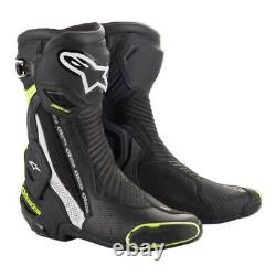 Alpinestars SMX+ Vented Boots Black/White/Yellow Size 9 2221119-125-43