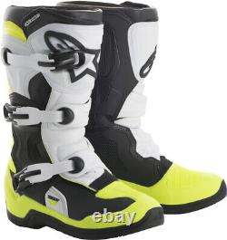 Alpinestars TECH 3S BOOTS BLACK/WHITE/YELLOW SZ 04 2014018-125-4