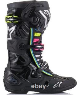 Alpinestars Tech 10 Boots Black/YellowithPink Size 13 2010520-1991-13