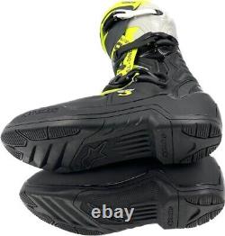Alpinestars Tech 3 Boots Black/Gray/Yellow Fluorescent Size 9 2013018-1055-9