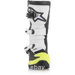 Alpinestars Tech 3S Boots Black/White/Yellow Size 2 2014018-125-2