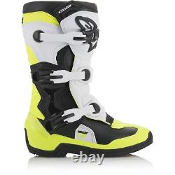 Alpinestars Tech 3S Boots Black/White/Yellow Size 2 2014018-125-2