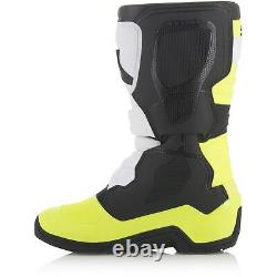 Alpinestars Tech 3S Boots Black/White/Yellow Size 4 2014018-125-4