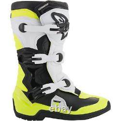 Alpinestars Tech 3S Boots Black/White/Yellow Size 4 2014018-125-4