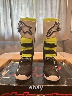 Alpinestars Tech 7 Black White Yellow Enduro Motocross Boots Size 10