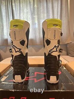 Alpinestars Tech 7 Black White Yellow Enduro Motocross Boots Size 10