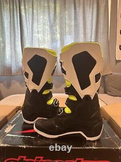 Alpinestars Tech 7 Black White Yellow Enduro Motocross Boots Size 10