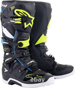 Alpinestars Tech 7 Boots Black/Blue/Yellow Fluorescent 10
