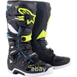 Alpinestars Tech 7 Boots Black/Blue/Yellow Fluorescent US 13