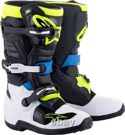 Alpinestars Tech 7S Boots Black/Enamel Blue/Fluo Yellow 4
