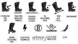 Bagman Polly Max Steel Toe PU/TPU Comfort Lightweight Boots YellowithBlack