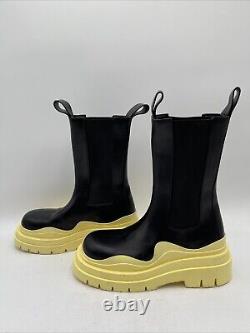 Bottega Veneta Tire Seagrass Boots Black/Yellow Size 38