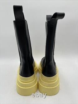 Bottega Veneta Tire Seagrass Boots Black/Yellow Size 38