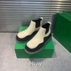 Bottega Veneta Women Ankle Boots Chelsea Platform Leather Multi Color Slip On