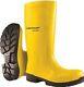 Dunlop Rubber Boot Unisex Knee Steel Toe Polyurethane Black Yellow Size 9