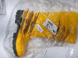 DUNLOP Rubber Boot Unisex Knee Steel Toe Polyurethane Black Yellow Size 9