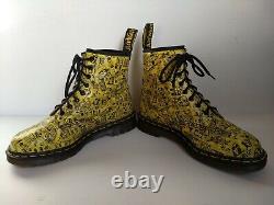 Doc Dr. Martens Yellow London Icons Boots Size 7uk Rare Vintage Made In England