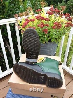 Dr. Marten Air Wair 1460 Black, Green, Yellow Leather Boots Women Size 9 Men Size8