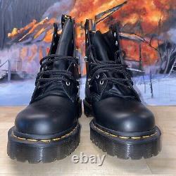 Dr Martens 1460 Bex Stud Black Yellow Stitched 42 Men's 9 (womens 10) Boots NEW