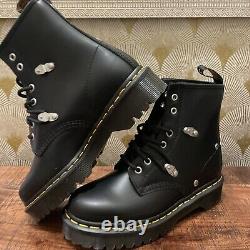 Dr. Martens 1460 Bex Stud Boots Black Yellow Men's Size 6 / Women's Size 7 New