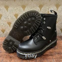 Dr. Martens 1460 Bex Stud Boots Black Yellow Men's Size 6 / Women's Size 7 New