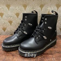 Dr. Martens 1460 Bex Stud Boots Black Yellow Men's Size 6 / Women's Size 7 New