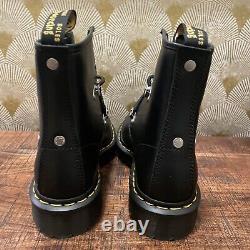 Dr. Martens 1460 Bex Stud Boots Black Yellow Men's Size 6 / Women's Size 7 New