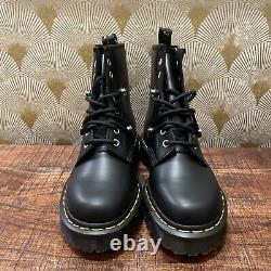 Dr. Martens 1460 Bex Stud Boots Black Yellow Men's Size 6 / Women's Size 7 New