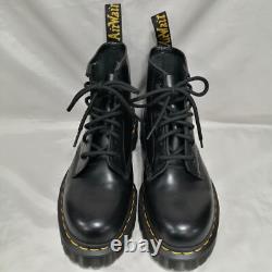 Dr. Martens 25.5Cm Black Yellow Stitch 6 Hole Boots