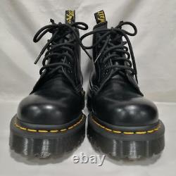 Dr. Martens 25.5Cm Black Yellow Stitch 6 Hole Boots