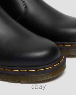 Dr. Martens 2975 Yellow Stitch Smooth Leather Chelsea Boots New Men's Black