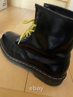 Dr. Martens 8 Hole Boots Black Yellow Size US8