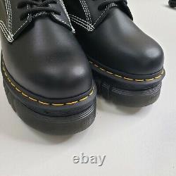 Dr. Martens Audrick 8I Quilted Lux Platform Boots Women's Sz 8 US Yellow Stitch