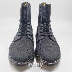 Dr. Martens Combs Poly Casual Boots Men's Black / Yellow COMBS-AW004 SZ 9 NEW
