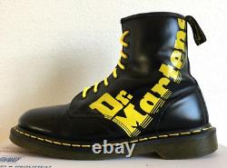 Dr. Martens Logo Boots Wmns. 10 shoes 8-eye 1460 airwair 1b89 black yellow logo