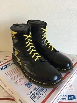 Dr. Martens Logo Boots Wmns. 10 shoes 8-eye 1460 airwair 1b89 black yellow logo